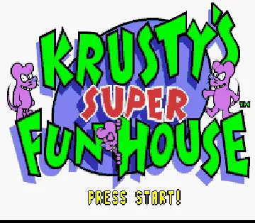 Krusty's Super Fun House (USA) (Rev 1) screen shot title